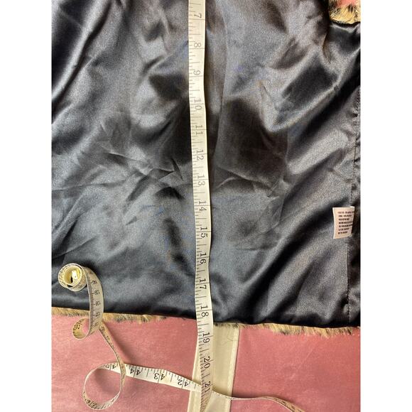 Cherokee Leopard Print Faux Fur Sleeveless Vest Sz L 10/12 Kids - Picture 12 of 14